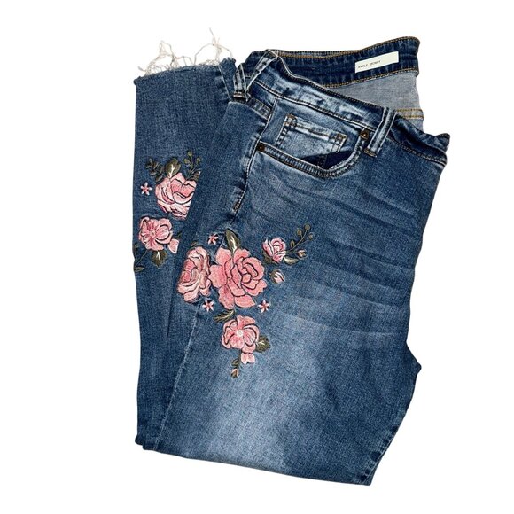 Kut from the Kloth Denim - Kut from the Kloth Womens Plus Size 16W 26 Ankle Skinny Distressed Floral